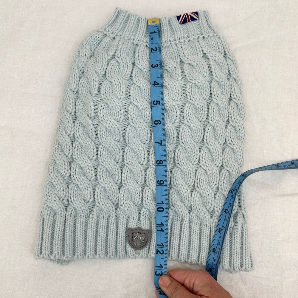 SYDNEY & Co. LONDON Turtleneck Cable Knit Dog Sweater - Picture 3 of 12